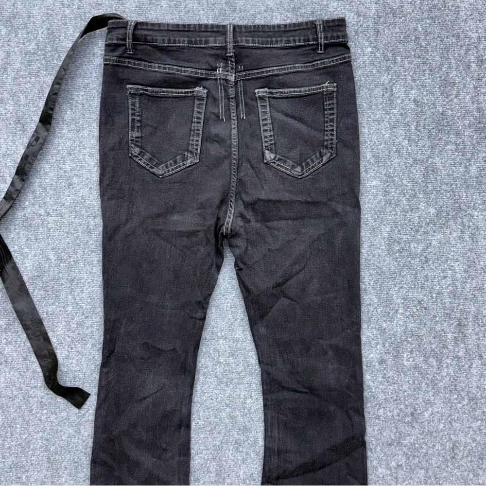 Rick Owens DRKSHDW Detroit Cut black buttonfly jeans men's size 32x31 distressed - Picture 13 of 14